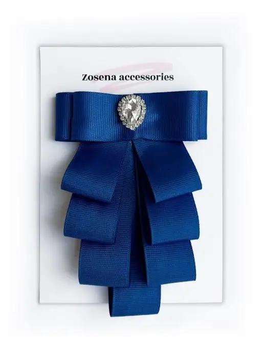 Zosena accessories Галстук-бант школьный "Кюри", синий, фото 3