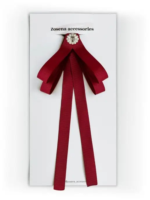 Zosena accessories Галстук-бант школьный "Джейн", красный, фото 2