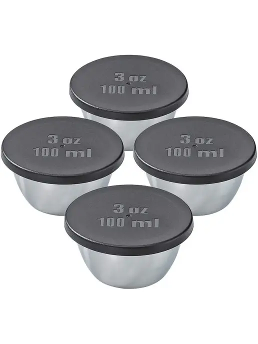 Kuchenprofi Мини-емкости для специй, 4 шт 100 мл d-8 см h-4 см, 4 шт, 100 мл, фото 2