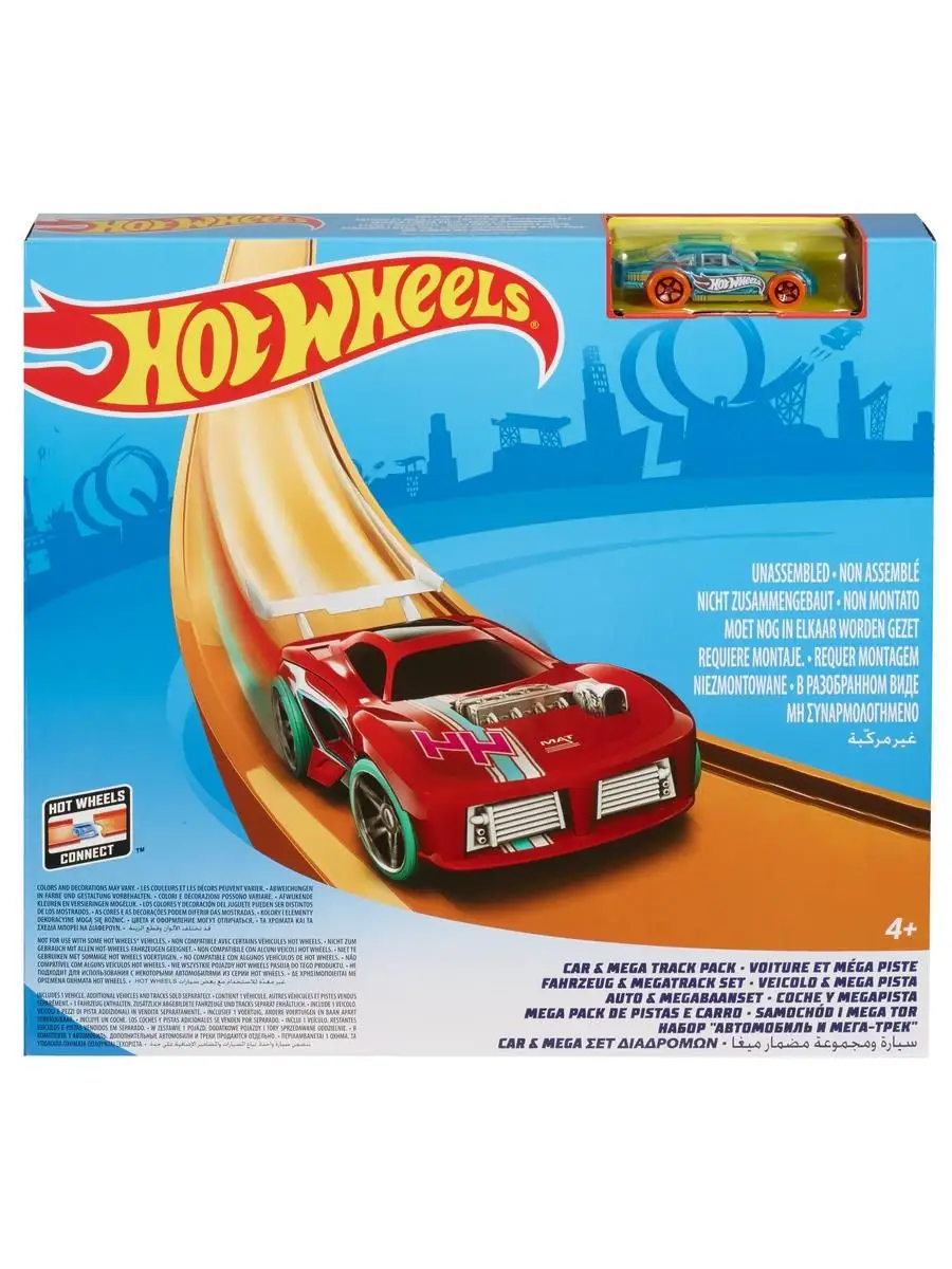 Набор Hot Wheels Автомобиль и мега-трек Hot Wheels 25460359 купить в  интернет-магазине Wildberries