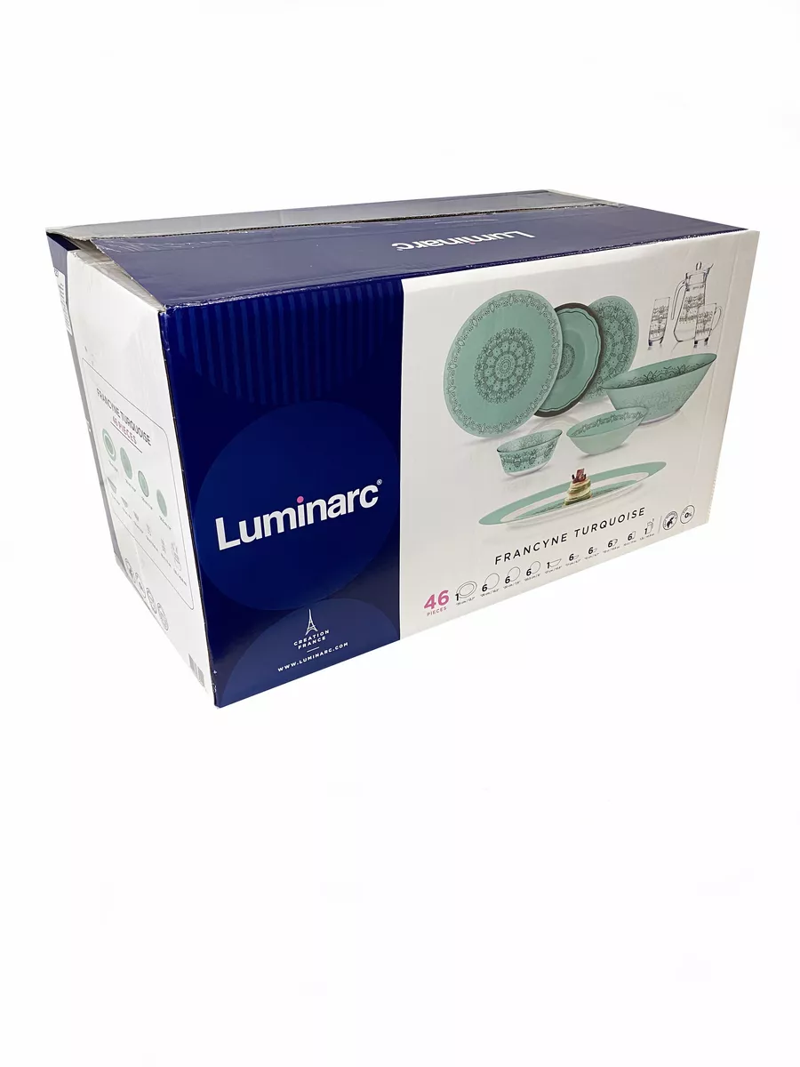 Отзывы о Столовый сервиз LUMINARC SIMPLY TROMPETTE TURQUOISE (СИМПЛИ  ТРОМПЕТТ ТЮРКУАЗ) 44 предмета - на официальном сайте LUMINARC