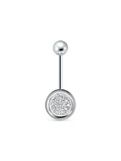 Vesna jewelry Пирсинг в пупок золото 585 сердечко с бриллиантами, белый, фото 4