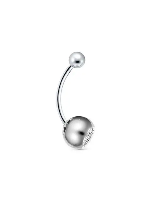 Vesna jewelry Пирсинг в пупок золото 585 сердечко с бриллиантами, белый, фото 5