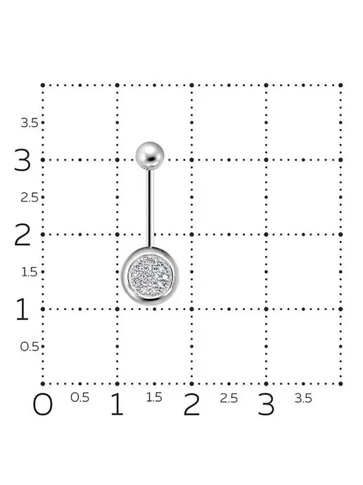 Vesna jewelry Пирсинг в пупок золото 585 сердечко с бриллиантами, белый, фото 6