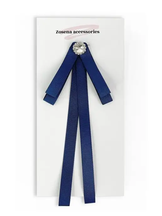 Zosena accessories Галстук-бант школьный "Джейн", синий, фото 2