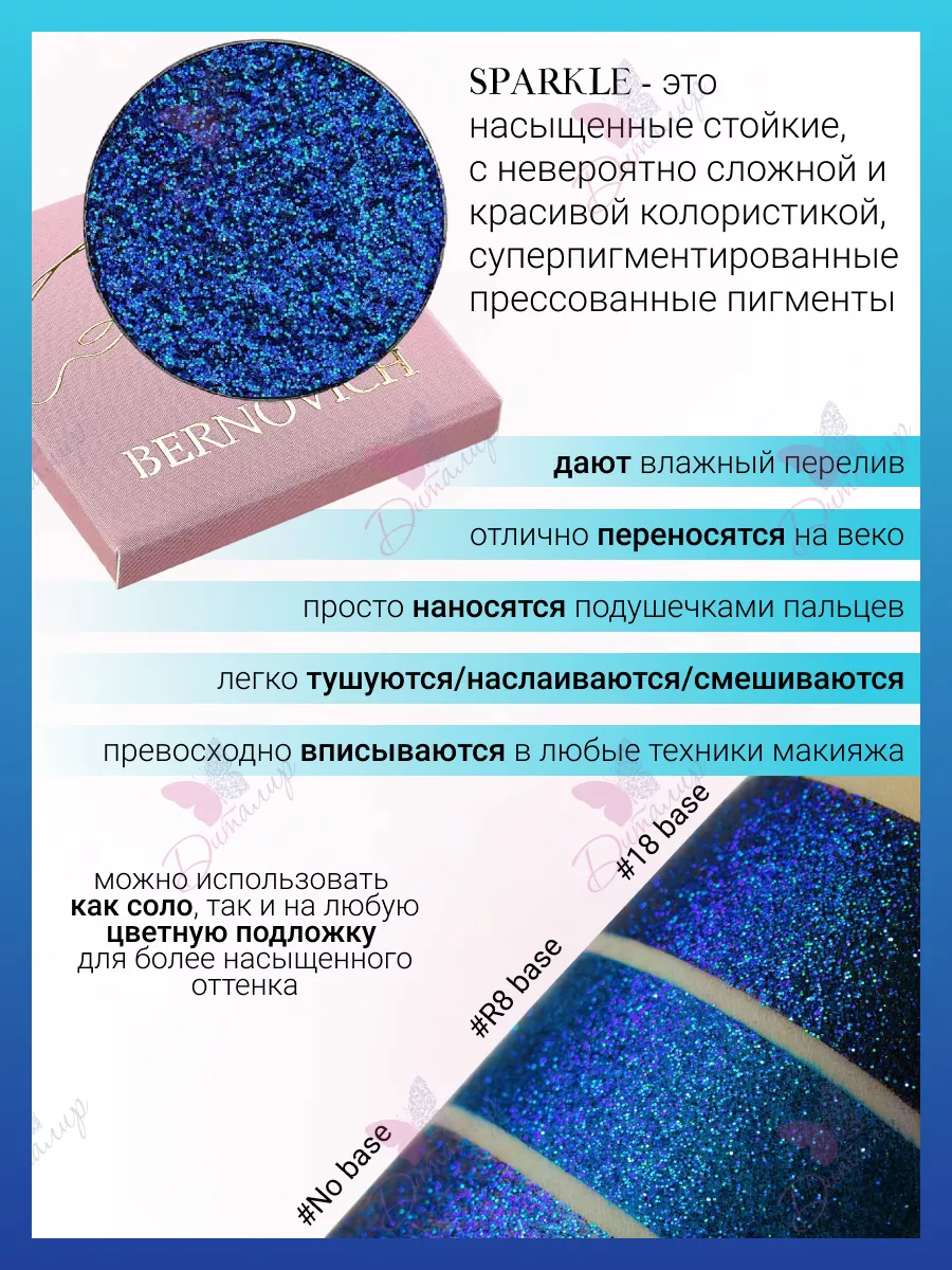 Тени для век Sparkle № X 25 (старый тон №28) BERNOVICH 25571693 купить за  535 ₽ в интернет-магазине Wildberries