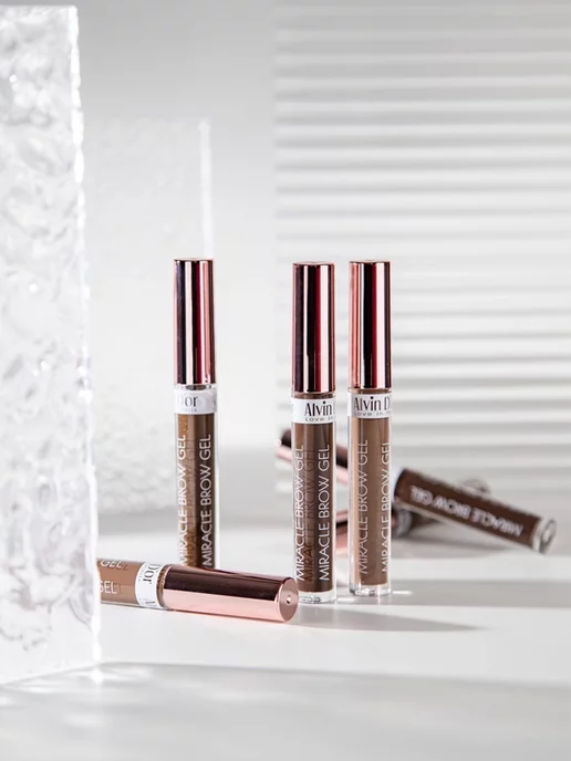 Alvin D'or Цветной гель для бровей водостойкий Miracle Brow Gel, коричневый, фото 3