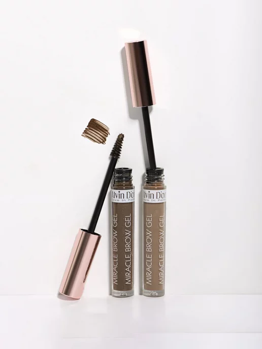 Alvin D'or Цветной гель для бровей водостойкий Miracle Brow Gel, коричневый, фото 4