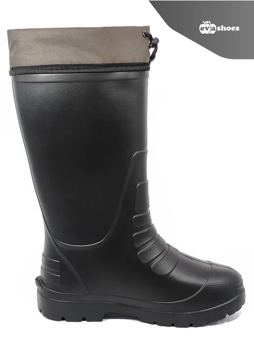 EVASHOES Резиновые сапоги зимние утепленные, черный, фото 8