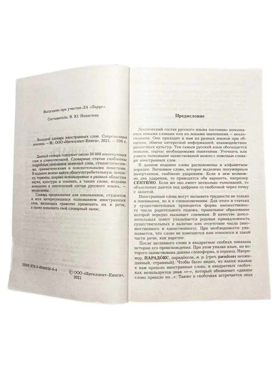 Большой словарь иностранных слов. Современная лексика. Хит-книга 25629491  купить за 584 ₽ в интернет-магазине Wildberries