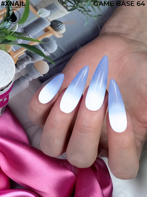XNAIL PROFESSIONAL База для ногтей цветная для гель лака самовыравнивающаяся, голубой, фото 5