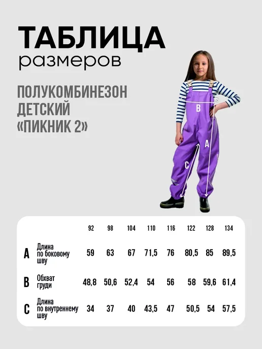 Symbion Полукомбинезон непромокаемый детский для прогулок Пикник, синий, фото 5