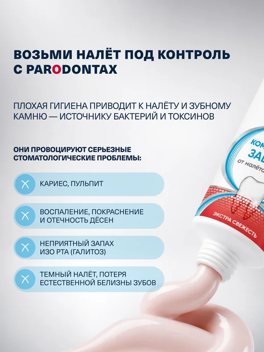 Parodontax Зубная паста Комплексная защита от налета и запаха 50 мл, 50 мл, фото 5