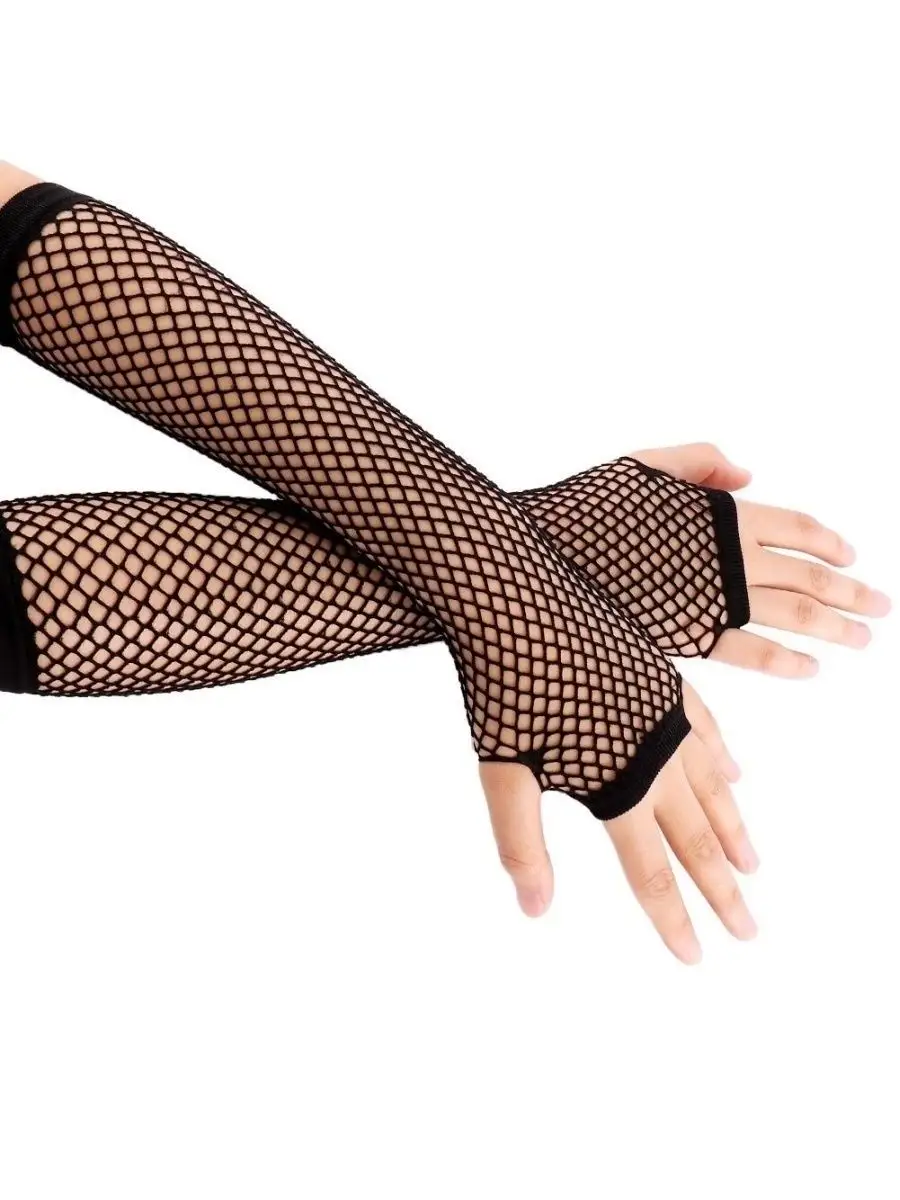Перчатки без пальцев женские митенки в сетку аниме черные Boninio Get-Up  25661636 купить за 209 ₽ в интернет-магазине Wildberries