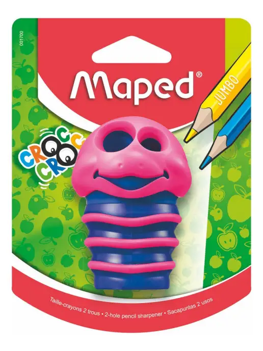 MAPED Точилка на 2 отверстия 8 11мм с контейнером, синий