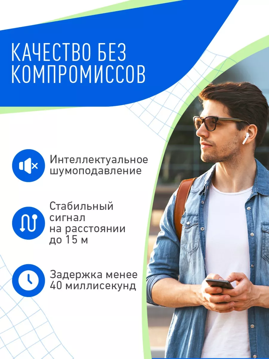 Беспроводные наушники i12 для телефона Shopping Zone 25690912 купить за 336  ₽ в интернет-магазине Wildberries