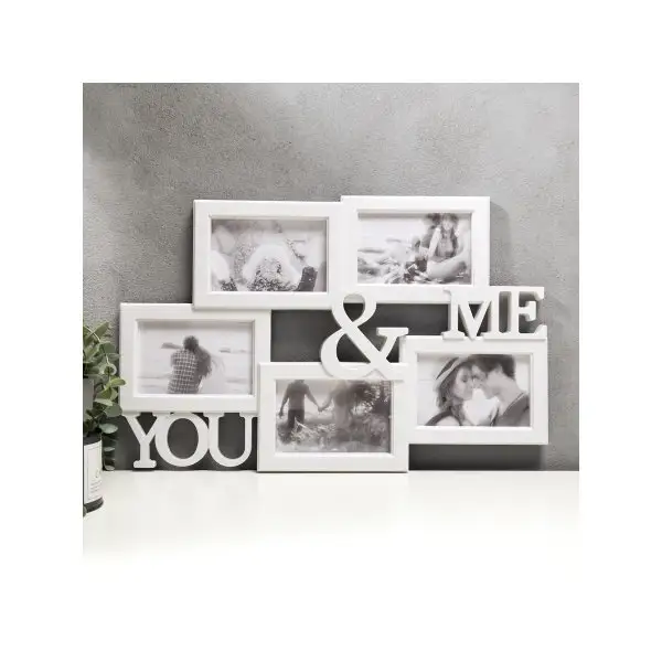 Фоторамка пластик на 5 фото 10х15 см «You & Me» 32х51,5 см