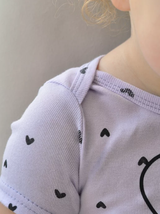 Mami-kids Боди для новорожденных малышей девочек с коротким рукавом, фиолетовый, фото 5