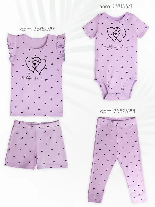 Mami-kids Боди для новорожденных малышей девочек с коротким рукавом, фиолетовый, фото 6