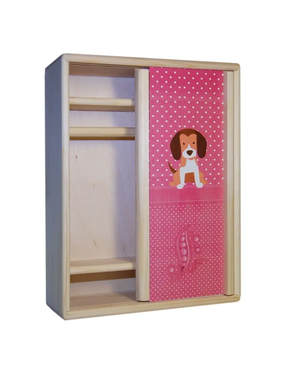 Шкаф-купе из дерева для больших кукол Barbie, Monster High, Winx