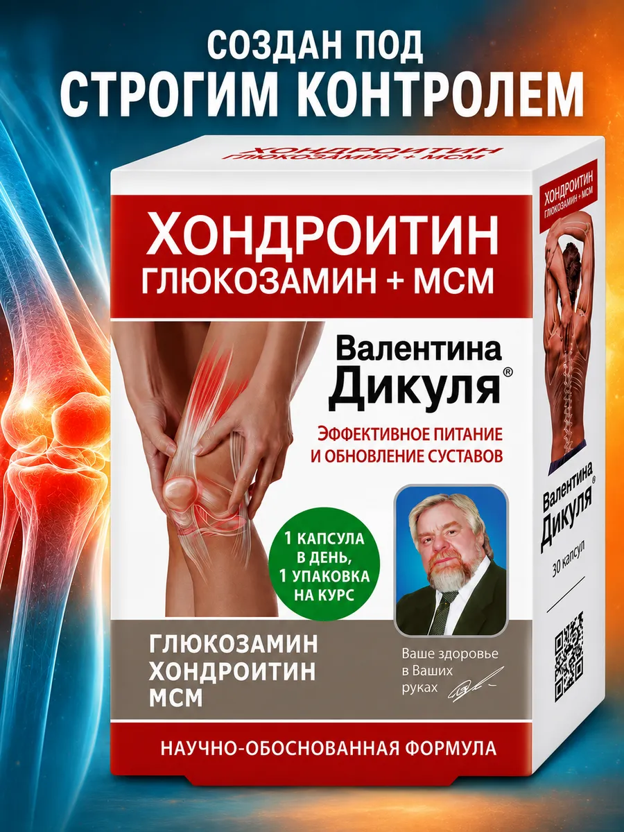Хондроитин глюкозамин МСМ для суставов 30 капс