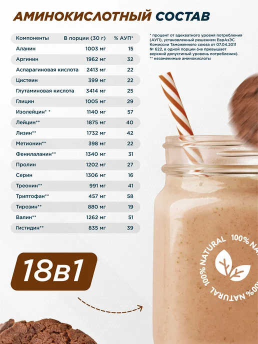 Primebar Растительный протеин со вкусом Шоколадное печенье 500 г, 500 г, фото 5