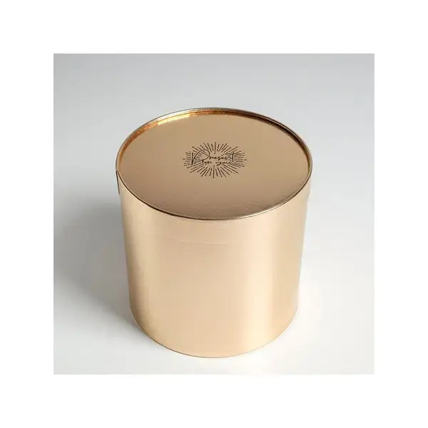 Коробка шляпная, золотая, 20х20 см