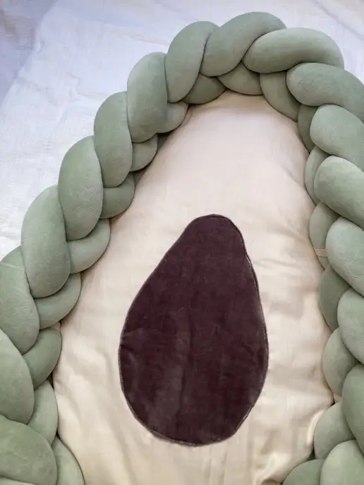 Baby.Eco.Decor Кокон с бортик-коса Авокадо Гнёздышко, вариант, фото 4