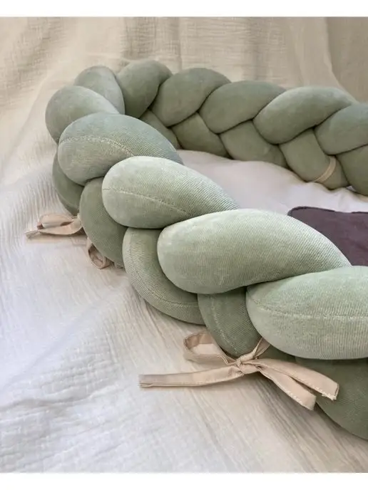 Baby.Eco.Decor Кокон с бортик-коса Авокадо Гнёздышко, вариант, фото 6