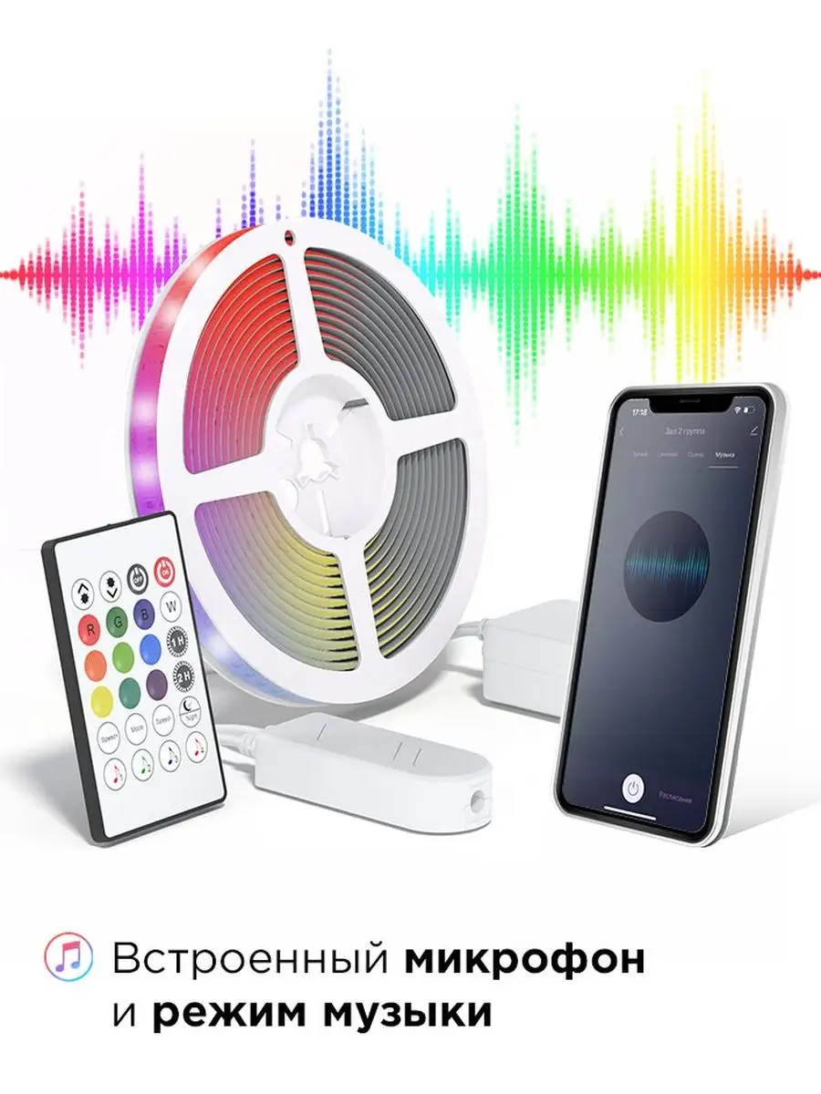 Умная светодиодная лента RGB с Алисой, Марусей, IP65 24W KOJIMA 25862747  купить в интернет-магазине Wildberries