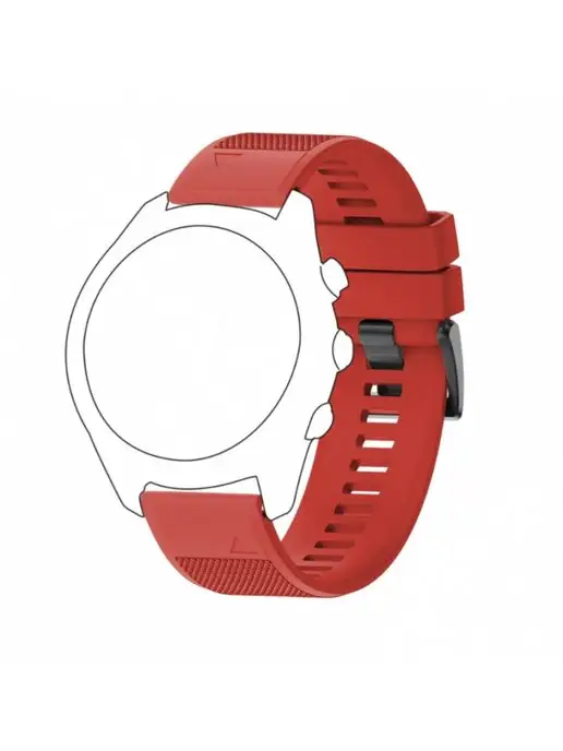 MyPads Силиконовый ремешок для умных смарт-часов Garmin Forerunner, красный