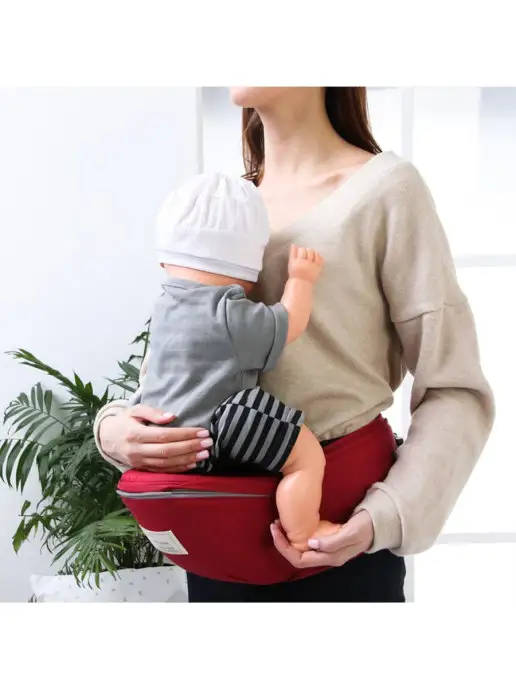 In Mother's Hands Рюкзак-кенгуру, хипсит "Абстракция", цвет красный, красный, фото 2