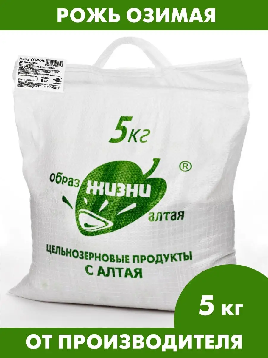 Рожь алтайская, цельное зерно для каш и проращивания, 5 кг Образ жизни  Алтая 25920838 купить в интернет-магазине Wildberries