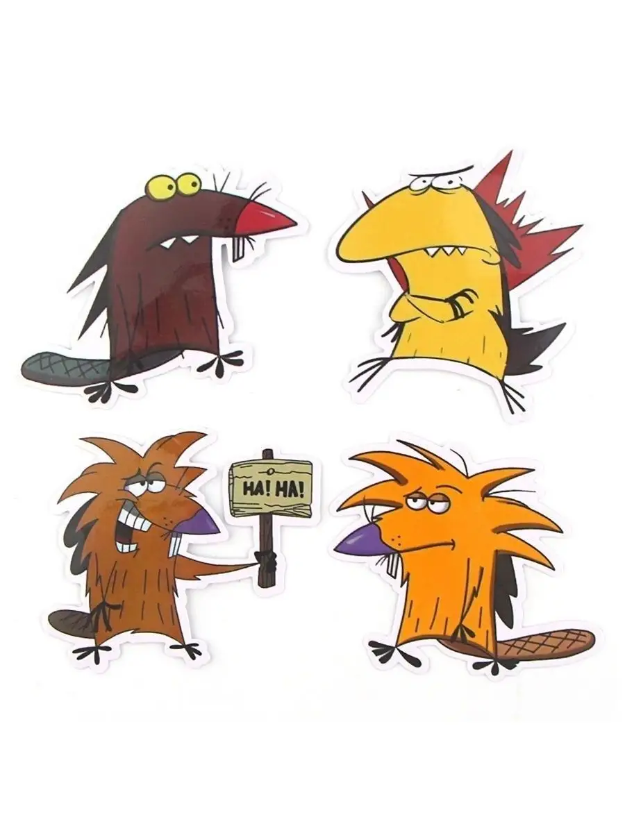 Набор наклеек Крутые бобры 20шт./Angry Beavers sticker pack 20pcs./ Стикеры  самоклеящиеся STICKER BOMBING 25932608 купить в интернет-магазине  Wildberries