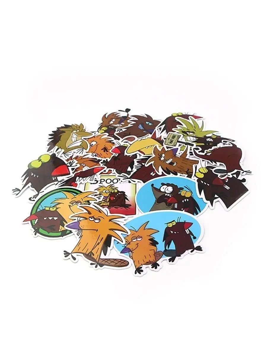 Набор наклеек Крутые бобры 20шт./Angry Beavers sticker pack 20pcs./ Стикеры  самоклеящиеся STICKER BOMBING 25932608 купить в интернет-магазине  Wildberries