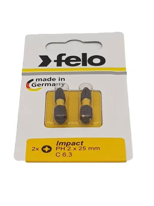 Felo Бита ударная крестовая PH2х25 Оснастка для шуруповерта, 2x25, фото 4