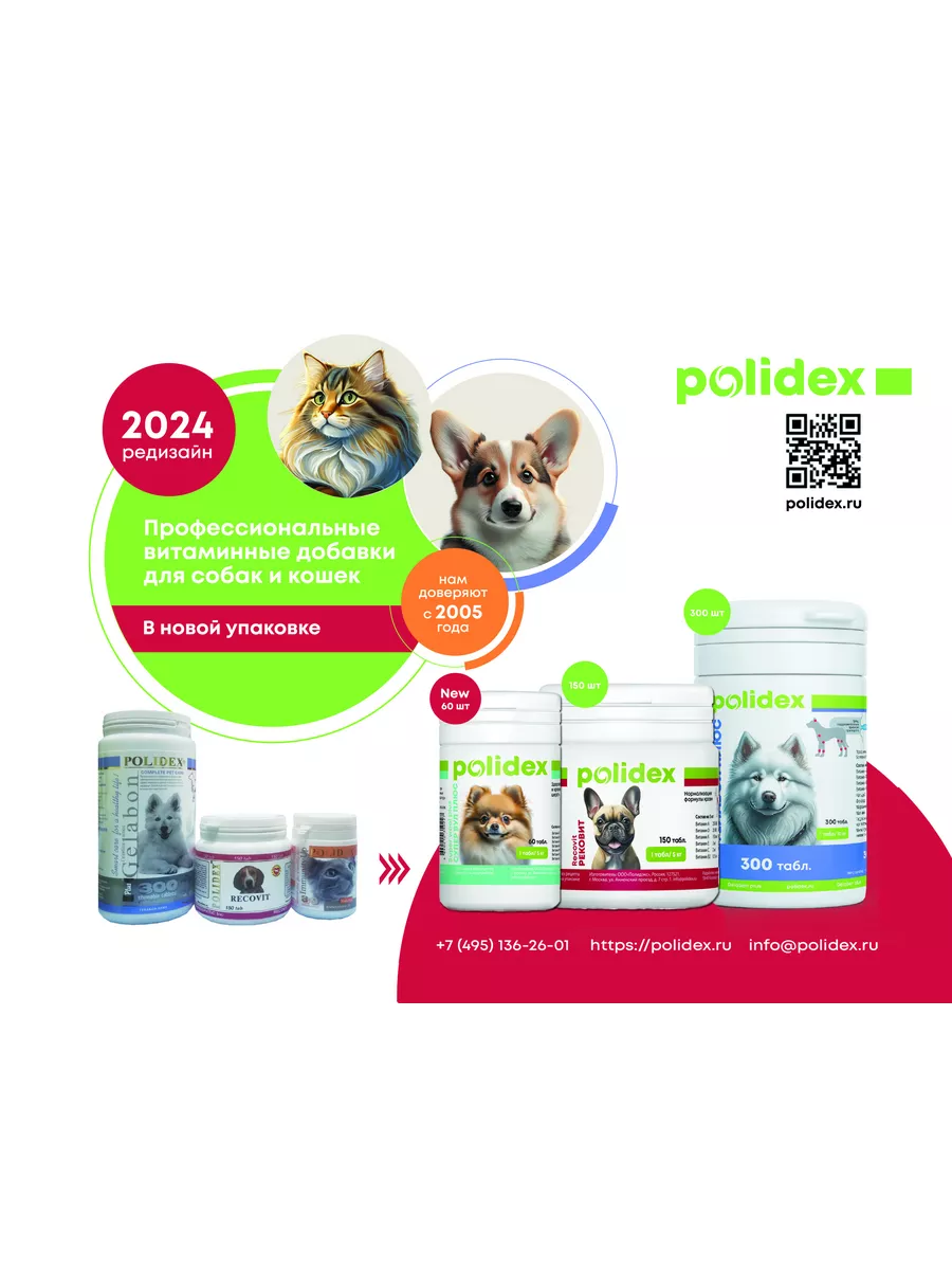 Витамины для собак Polidex Multivitum plus Polidex 25965107 купить за 726 ₽  в интернет-магазине Wildberries