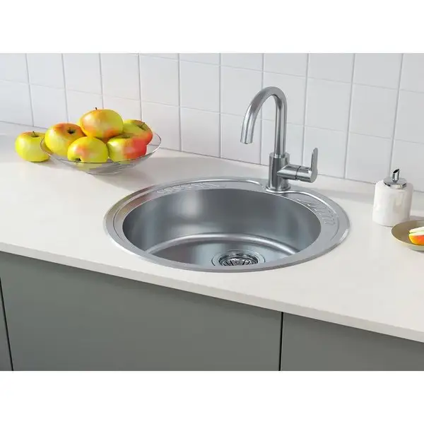 Фото товара на маркетплейсе wildberries Мойка для кухни врезная, 49х49х18 см