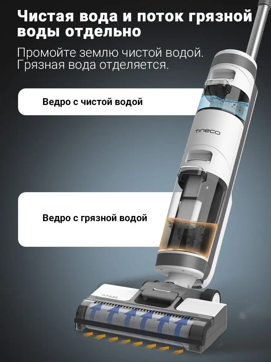 Умный моющий вертикальный пылесос Tineco 26035255 купить в  интернет-магазине Wildberries