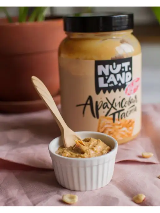 Nut Land Арахисовая паста с кусочками арахиса 1 кг, 1 кг, фото 3