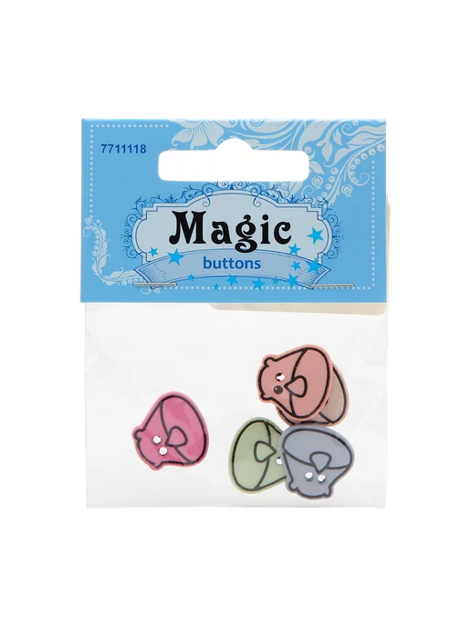 Magic Buttons Пуговицы декоративные, Носороги 5 шт, 5 шт, фото 6