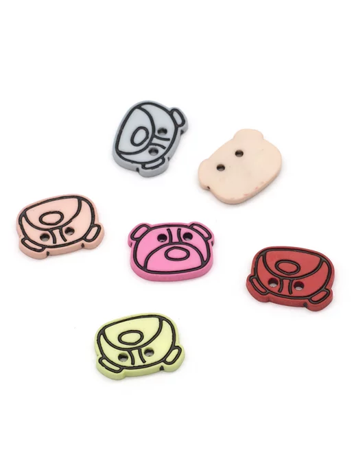 Magic Buttons Пуговицы декоративные, Собаки 6 шт, 6 шт