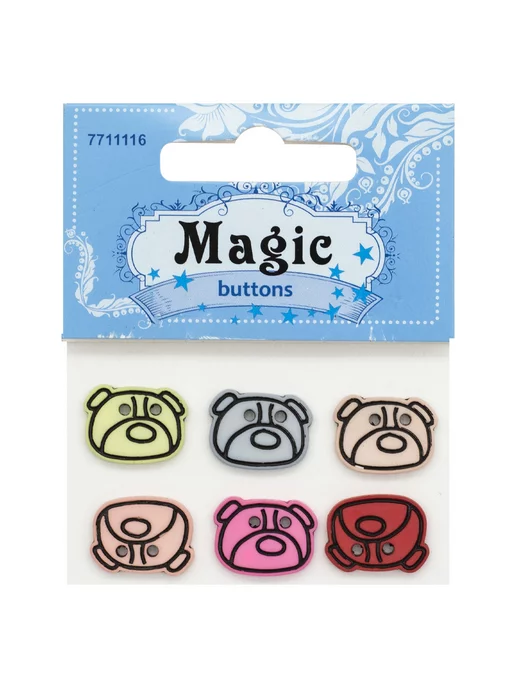 Magic Buttons Пуговицы декоративные, Собаки 6 шт, 6 шт, фото 5
