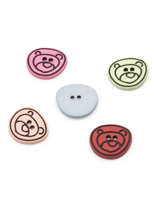 Magic Buttons Пуговицы декоративные, Мишки 17*16 мм, 5 шт, 17x16 мм, 5 шт