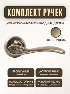 Ручка дверная межкомнатная Полли А09 бронза Polly Door Handles 26122980 купить за 1 116 ₽ в интернет-магазине Wildberries