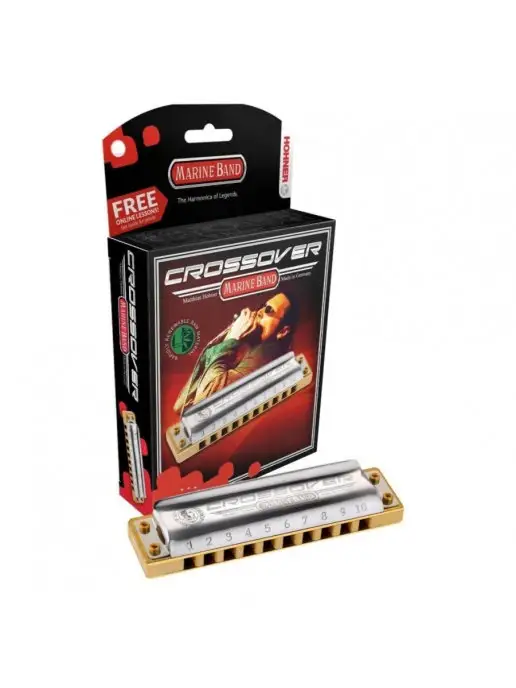 HOHNER Губная гармоника диатоническая Marine Band Crossover C, серый