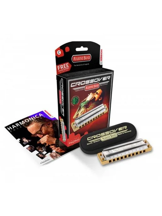 HOHNER Губная гармоника диатоническая Marine Band Crossover C, серый, фото 4