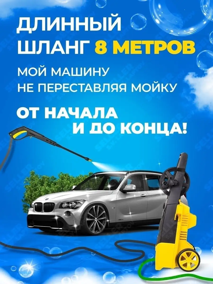 Мойка высокого давления, автомойка, минимойка HUTER W195-PRO Huter 26127106  купить за 17 309 ₽ в интернет-магазине Wildberries