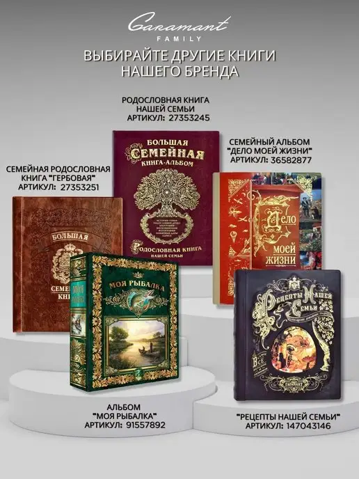 Garamant Family Родословная книга Классика памятный подарок, синий, фото 7