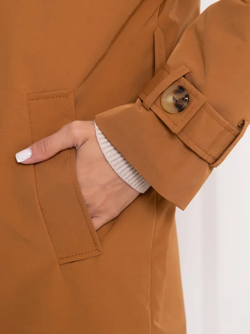 E-Line moda Плащ осенний, бежевый, фото 5